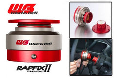 WORKS BELL RAPFIX STEERING WHEEL QUICK RELEASE - RED WORKS BELL RAPFIX STEERING WHEEL QUICK RELEASE - RED