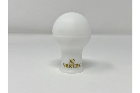 VERTEX MONOCHROME SHIFT KNOB WHITE WITH GOLD LOGO VERTEX MONOCHROME SHIFT KNOB WHITE WITH GOLD LOGO